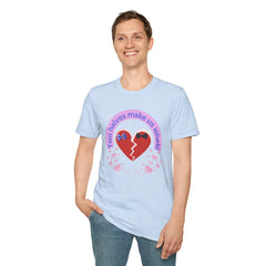 Two Halves Make Us Whole Broken Heart T-Shirt — Cute Split-Heart Couple Tee