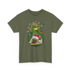 Christmas Pug Ornament and Mistletoe T-Shirt