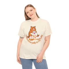 "I Want Some Jelly In My Belly"T-Shirt — Cute Cat Donut Design