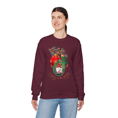 "Joy to the World" Holiday Knome Pullover Ornament Crewneck Sweatshirt