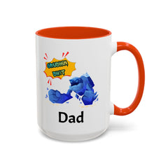 Dad Coffee Mug — "Crushin' SH!t" Blue Rock Gamer Mug (11oz & 15oz)