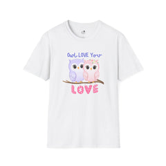 Cute ‘Owl Love You’ Pink & Purple Owls Valentine Tee Shirt