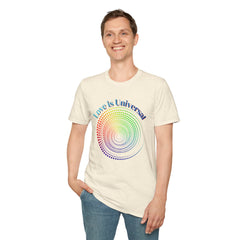 Love Is Universal T-Shirt — Rainbow Spiral Pride Tee