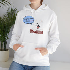 "Hanging with Mom" Cute Dog Graphic Pullover Hoodie