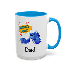 Dad Coffee Mug — "Crushin' SH!t" Blue Rock Gamer Mug (11oz & 15oz)