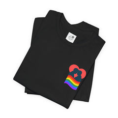 Pride Heart Tee 1— Rainbow Heart Graphic T-Shirt