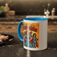 Nurses Are Superheroes Coffee Mug — Colorful 11oz/15oz Gift for Nurses