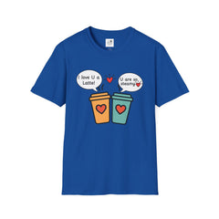 "I love U a Latte" Cute Coffee Pun Tee Couple T-Shirt