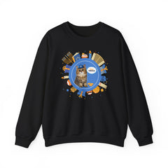Happy Hanukkah Cat Sweatshirt – Cute Kitty 'Meow!' Graphic Crewneck