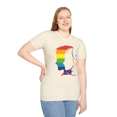 Pride Profile Silhouette T-Shirt — Rainbow LGBTQ+ Awareness Tee