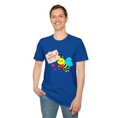 Valentine Bee T-Shirt — "Be My Valentine?" Cute Bee Hearts Tee