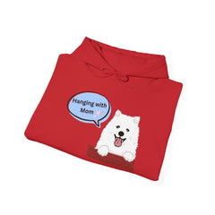 "Hanging with Mom" Cute Dog Graphic Pullover Hoodie