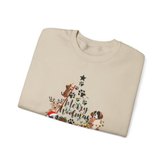 Merry Woofmas Christmas Tree Crewneck Sweatshirt