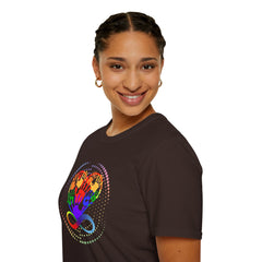 Autism Awareness, Pride Infinity Hands T-Shirt — Rainbow Neurodiversity Support Tee