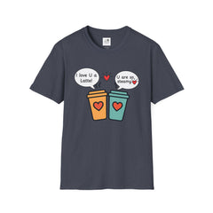 "I love U a Latte" Cute Coffee Pun Tee Couple T-Shirt