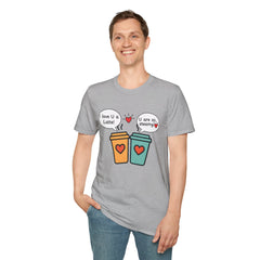 "I love U a Latte" Cute Coffee Pun Tee Couple T-Shirt