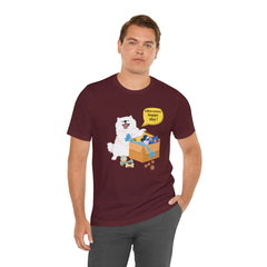 "Ohwoooo happy day!"  Happy Dog with treat delivery T‑Shirt — Pet Gift
