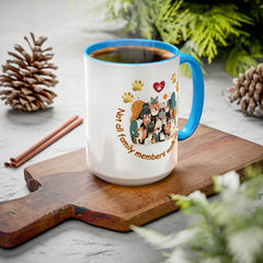 Cat Lover Mug – "Not all family members walk on two feet" Colorful 11oz/15oz Ceramic Mug