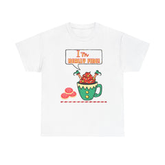 I'm Really Fine Tee — Cute Elf in a coffee cup Graphic T-Shirt