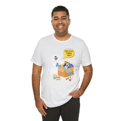 "Ohwoooo happy day!"  Happy Dog with treat delivery T‑Shirt — Pet Gift