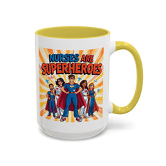 Nurses Are Superheroes Coffee Mug M/F — Colorful 11oz/15oz Gift
