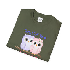 Cute ‘Owl Love You’ Pink & Purple Owls Valentine Tee Shirt