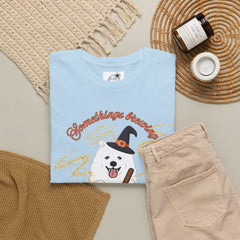 Halloween Witchy Samoyed — Cute Spooky Pumpkin Cauldron Tee