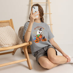 Halloween Witchy Samoyed — Cute Spooky Pumpkin Cauldron Tee