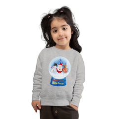 "Santa’s Besties" Snow Globe Holiday Toddler Sweatshirt
