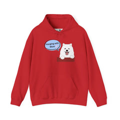 "Hanging with Mom" Cute Dog Graphic Pullover Hoodie