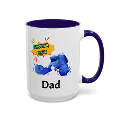 Dad Coffee Mug — "Crushin' SH!t" Blue Rock Gamer Mug (11oz & 15oz)