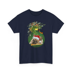 Christmas Pug Ornament and Mistletoe T-Shirt