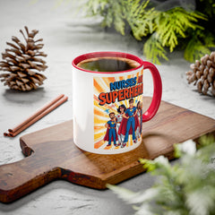Nurses Are Superheroes Coffee Mug M/F — Colorful 11oz/15oz Gift