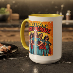 Nurses Are Superheroes Coffee Mug — Colorful 11oz/15oz Gift for Nurses