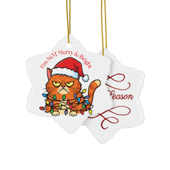 "I’m NOT Merry & Bright" Grumpy Cat Holiday Ornament