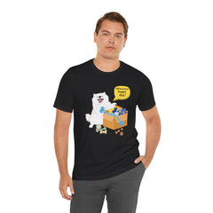 "Ohwoooo happy day!"  Happy Dog with treat delivery T‑Shirt — Pet Gift