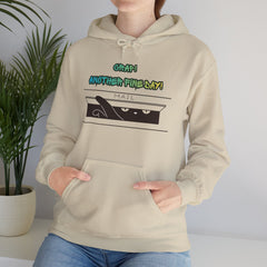 "Another Fine Day?" Cat Peeking Graphic Pullover Hoodie