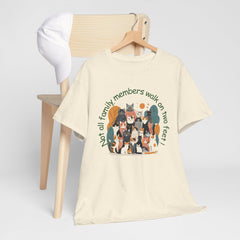 "Not All Family Members Walk on Two Feet" Cute Cat Family Graphic Tee