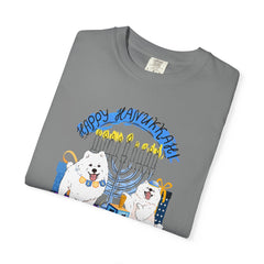 Hanukkah Dog T-Shirt — Cute Menorah & Dreidel Holiday Tee