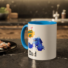 Dad Coffee Mug — "Crushin' SH!t" Blue Rock Gamer Mug (11oz & 15oz)