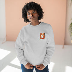 Autumn Samoyed Sweatshirt 2 sided design— Cute White Dog Fall Crewneck