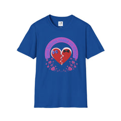 Two Halves Make Us Whole Broken Heart T-Shirt — Cute Split-Heart Couple Tee