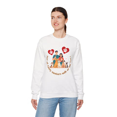 “Not All Family Members Walk on Two Feet” Pet-Loving Graphic Crewneck Sweatshirt