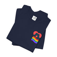 Pride Heart Tee 1— Rainbow Heart Graphic T-Shirt