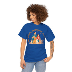 "Not all family members walk on two feet" Dog Lover Family T-Shirt