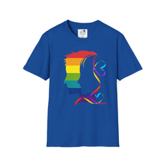 Pride Profile Silhouette T-Shirt — Rainbow LGBTQ+ Awareness Tee