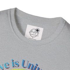 Love Is Universal T-Shirt — Rainbow Spiral Pride Tee