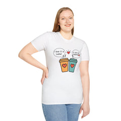 "I love U a Latte" Cute Coffee Pun Tee Couple T-Shirt