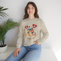 “Not All Family Members Walk on Two Feet” Pet-Loving Graphic Crewneck Sweatshirt