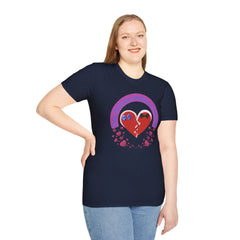 Two Halves Make Us Whole Broken Heart T-Shirt — Cute Split-Heart Couple Tee